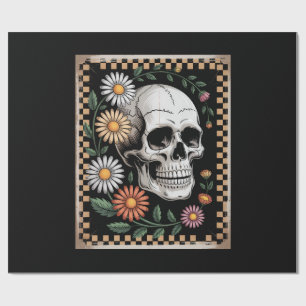Floral Ghost Fall Boho Halloween 2 Wrapping Paper