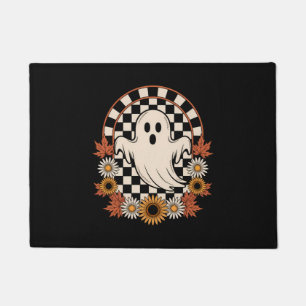 Floral Ghost Fall Boho Halloween Doormat