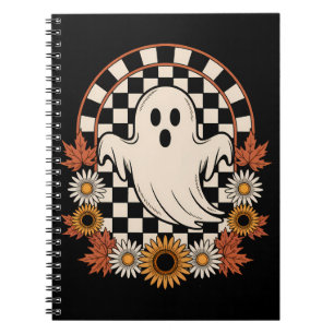 Floral Ghost Fall Boho Halloween Notebook