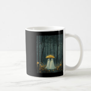 Floral Ghost Holds Umbrella Couple Spooky Season W Coffee Mug