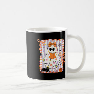 Floral Ghost Reading Books Halloween Teacher Coque Coffee Mug