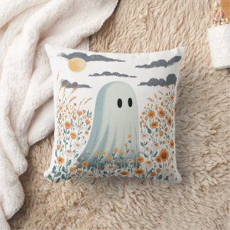 Floral Ghost | Spooky Cute Halloween Cushion