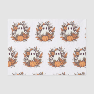 Floral Ghost Tissue Paper