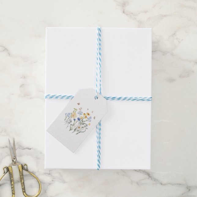 Floral  gift tags (With Twine)