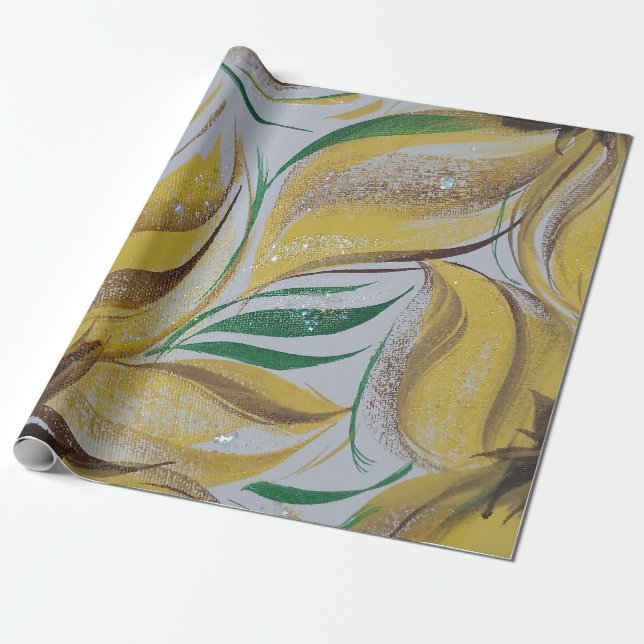 Floral Gift Wrap (Unrolled)