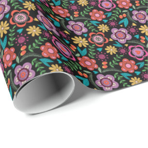 Floral Gift Wrap Go Bold Bohemian Avant-Garde