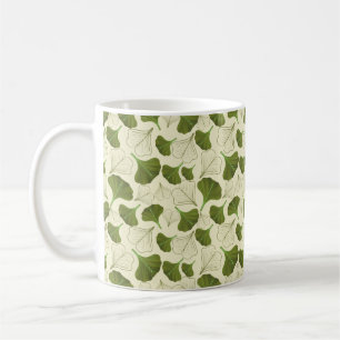 Floral Gingko Leaf Pattern Coffee Mug