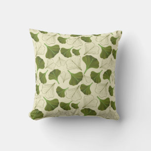 Floral Gingko Leaf Pattern Cushion