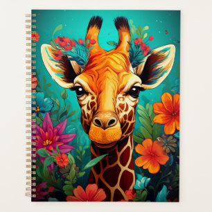 Floral Giraffe Portrait-9319 Planner