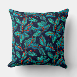Floral Giraffe Portrait-9322 Cushion