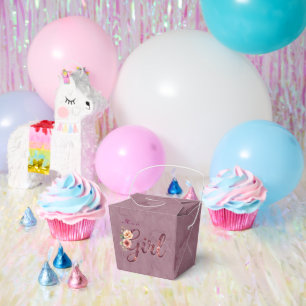 Floral Girl Baby Shower Favour Box