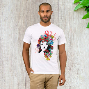 Floral Girl Mens T-Shirt
