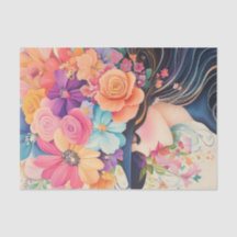 Floral Girl Tissue Paper
