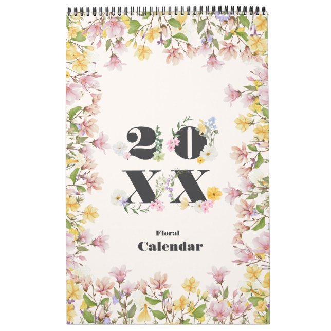 Floral Girly Planner Calendar (Cover)