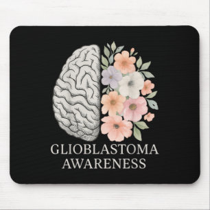 Floral Glioblastoma Awareness Month Brain Cancer G Mouse Pad
