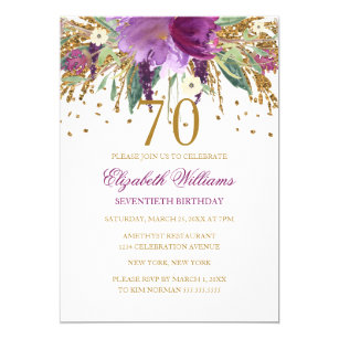 70th birthday invitations announcements zazzle au