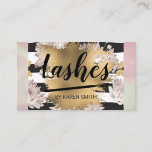 Floral Glittering butterflies    Gold Foi Appointment Card