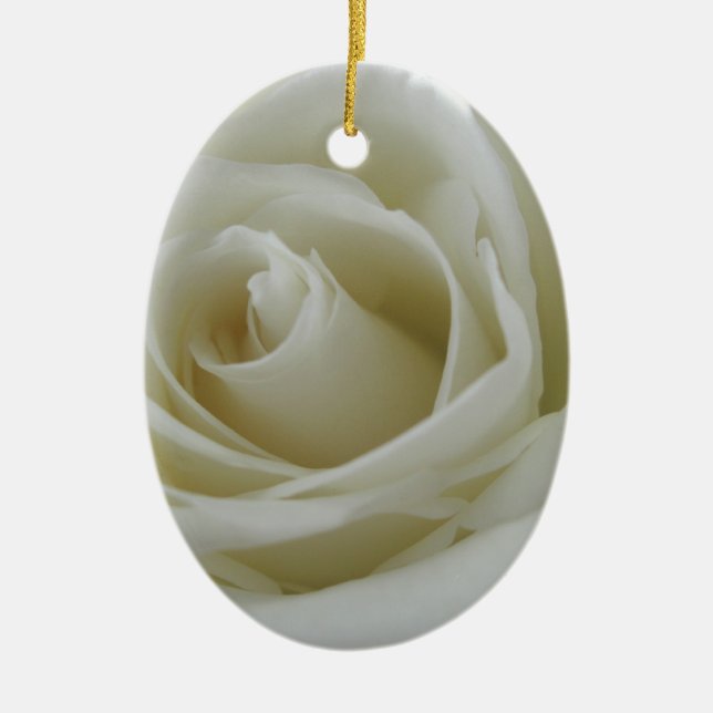 Floral Glow Ceramic Ornament (Front)