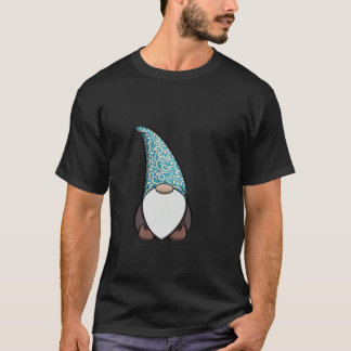 Floral Gnome Cap Funny Women Gnome Christmas Lover T-Shirt