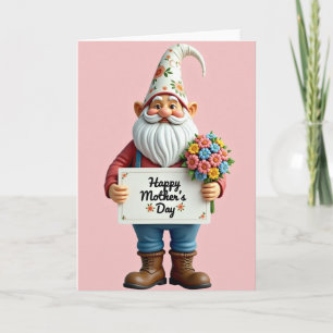Floral Gnome Mothers Day Card