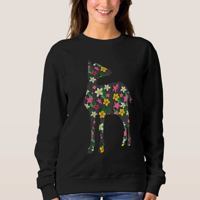 Floral Goat Baby Goat Sweatshirt (Front)