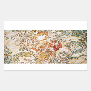 Floral Goddess Rectangular Sticker