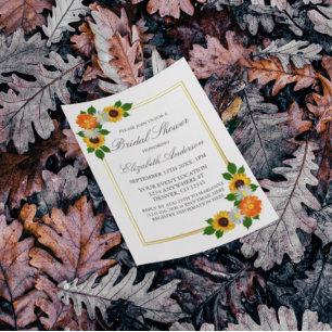 Floral Gold Frame Bridal Shower