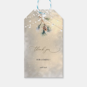 Floral Gold Frame Champagne Glass Wedding  Gift Tags