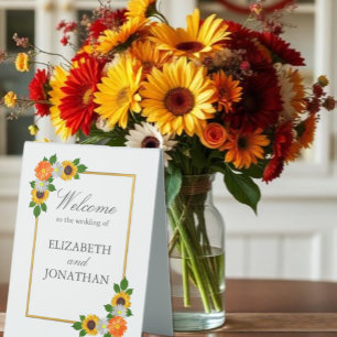 Floral Gold Frame Wedding