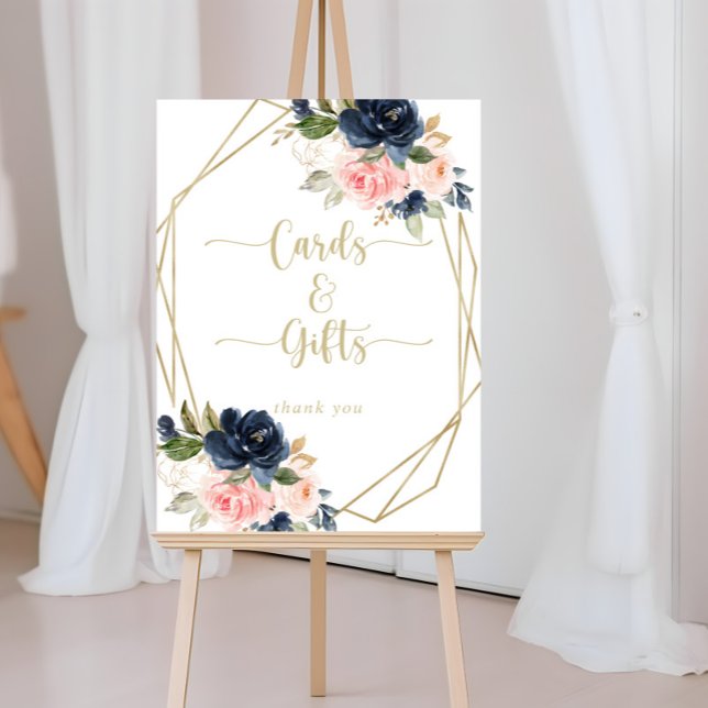 Floral Gold Geometric Cards and Gifts Sign (Creator Uploaded)