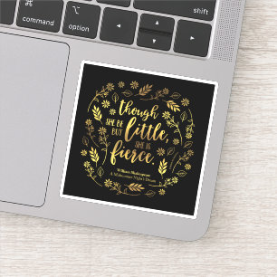 Floral Gold Little But Fierce William Shakespeare