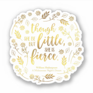 Floral Gold Little But Fierce William Shakespeare