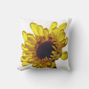 Floral Golden Bright Yellow Flower Abstract Gift Cushion