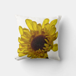 Floral Golden Yellow Flower Abstract Gift Favour Cushion