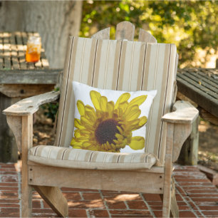 Floral Golden Yellow Flower Abstract Gift Favour Cushion