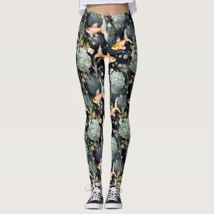 Floral: Goldfish Pond Leggings