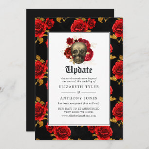 Floral Gothic Wedding Update Invitation