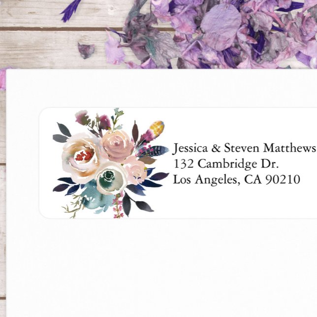 Floral Grace Return Address Label (Creator Uploaded)