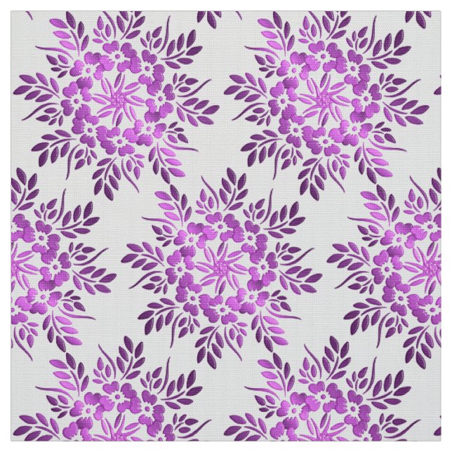 Floral gradient violet Mandala Fabric (Swatch)