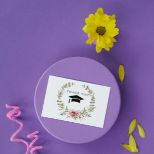 Floral Graduate Thank you Card