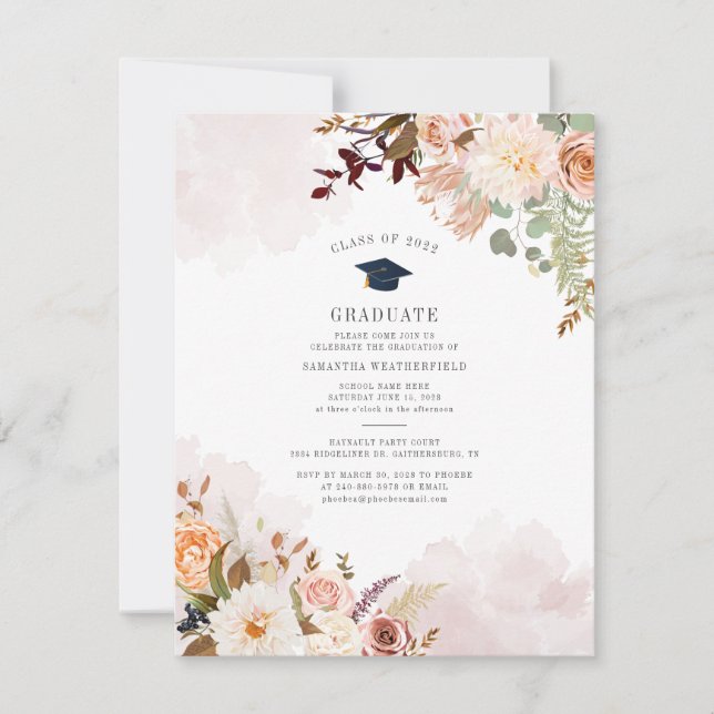 Floral Graduation 2026 Party Invitation (Front)