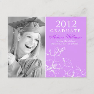 Floral Graduation Announcement