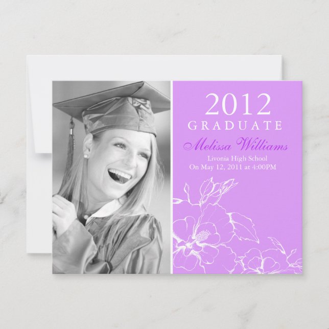 Floral Graduation Announcement (Front)