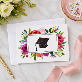 Floral graduation card