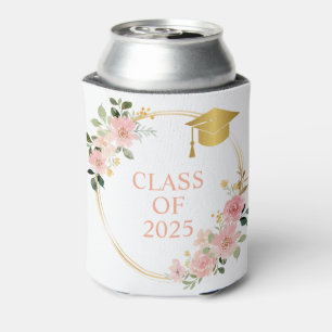 Floral Graduation Class of 2025 Can Cooler