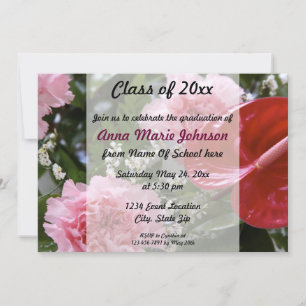 Floral Graduation Invitation