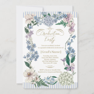 Floral Graduation Party Invitation