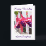Floral Granddaughter Birthday Card<br><div class="desc">Granddaughter birthday card floral photography. You can customise this granddaughter birthday card with any text of your choice. Should you require any help with customising then contact us through the link on this page. Floral granddaughter personalised birthday card</div>