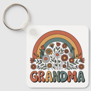 Floral Grandma Key Ring