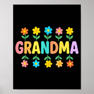 Floral grandma mother's day poster